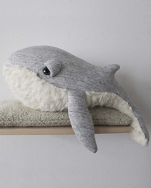 BigStuffed Small Whale - Grandpa - 56 cm - Made bìin France Soft Toys