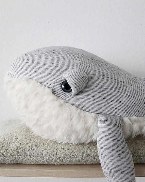BigStuffed Small Whale - Grandpa - 56 cm - Made bìin France Soft Toys