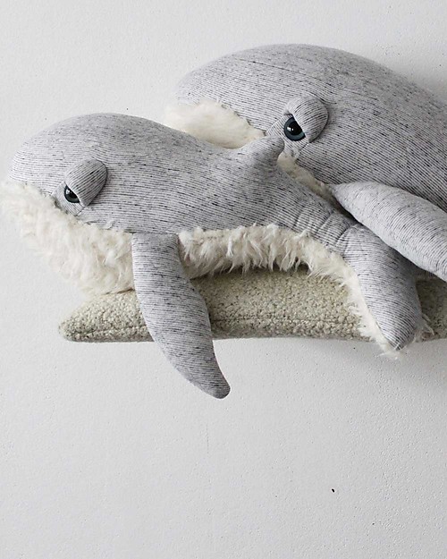 BigStuffed Small Whale - Grandpa - 56 cm - Made bìin France Soft Toys