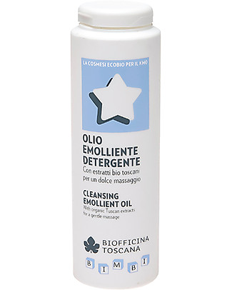 Biofficina Toscana Cleansing Emollient Oil, 100 ml - Organic, for a gentle massage Baby Creams and Oils