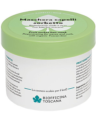 Biofficina Toscana Fruit Sorbet Hair Mask, 200 ml - Regenerating, with organic Italian Kiwi Hair Care