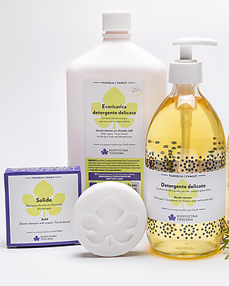 Biofficina Toscana Gentle Cleanser in Glass Bottle - 500 ml - For Body and Intimate areas Detergents