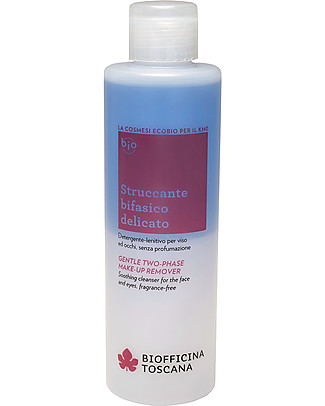 Biofficina Toscana Gentle Two-Phase Make-Up Remover, 200 ml - Soothing Cleanser for Face and Eyes Body Lotions And Oils