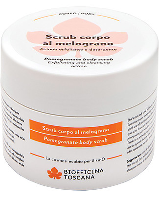 Biofficina Toscana Pomegranate Body Scrub, 200 g - Exfoliating and Cleansing Action Body Lotions And Oils