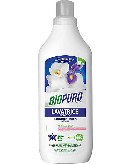 Biopuro Laundry Liquid - 1000 ml - Orchid and Iris Fragrance! Laundry Detergent