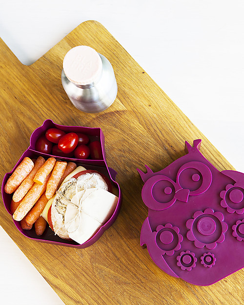 Blafre 2-Compartments Lunch Box, Owl 25 x 17.5 x 6.5 cm - Free from BPA or phthalates! Thermal Containers