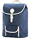 Blafre Backpack for Children aged 5-10 years, Dark Blue - Water-resistant, real leather details Backpack