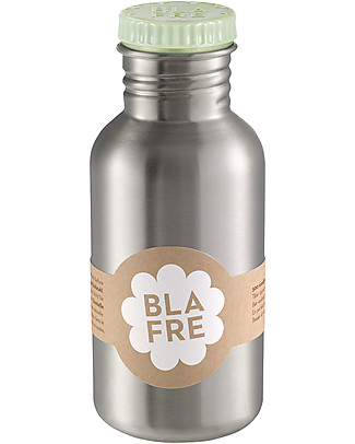 Blafre Stainless Steel Bottle 500 ml, Light Green - BPA and phthalates free! Metal Bottles