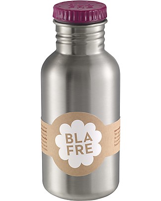 Blafre Stainless Steel Bottle 500 ml, Plum - BPA and phthalates free! Metal Bottles