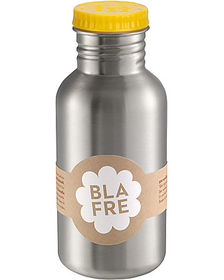 Blafre Stainless Steel Bottle 500 ml, Yellow - BPA and phthalates free! Metal Bottles