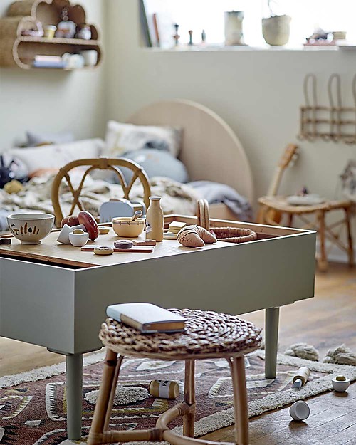 Bloomingville Adda Toy Food - Blue - Beech Wood - 7 pieces Toy Kitchens