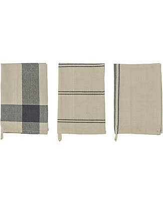 Bloomingville Anilla Set of 3 Kitchen Towel - Multicolor - Cotton Kitchen accessories