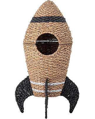 Bloomingville Basket with Lid - Black Rocket Toy Storage Boxes