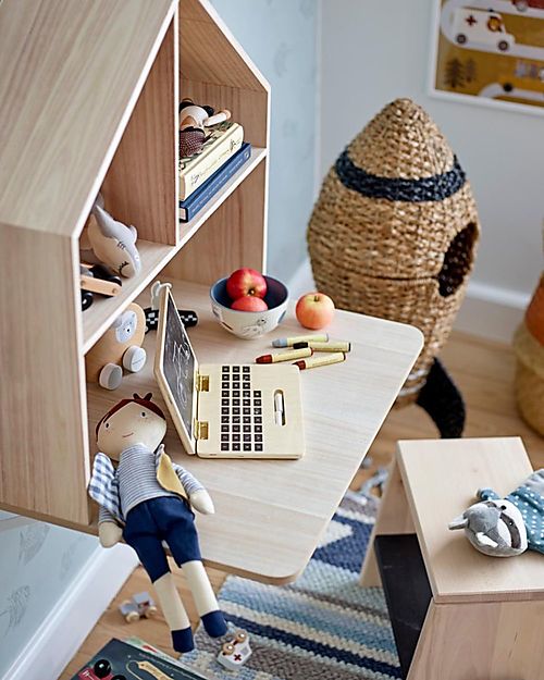 Bloomingville Basket with Lid - Black Rocket Wicker Basket