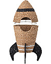 Bloomingville Basket with Lid - Black Rocket Wicker Basket