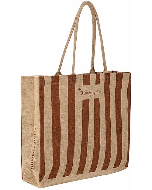 Bloomingville Bergamo Shopping Bag - Brown - Jute Tote Bags
