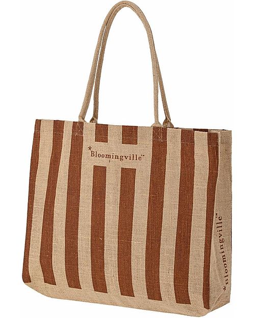 Bloomingville Bergamo Shopping Bag - Brown - Jute Tote Bags