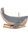 Bloomingville Blue Rocking Whale - Poplar Wood Rides On