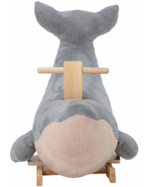 Bloomingville Blue Rocking Whale - Poplar Wood Rides On