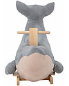 Bloomingville Blue Rocking Whale - Poplar Wood Rides On
