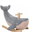 Bloomingville Blue Rocking Whale - Poplar Wood Rides On