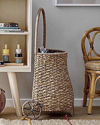 Bloomingville Caitanya Trolley - Natural - Rattan Toy Storage Boxes