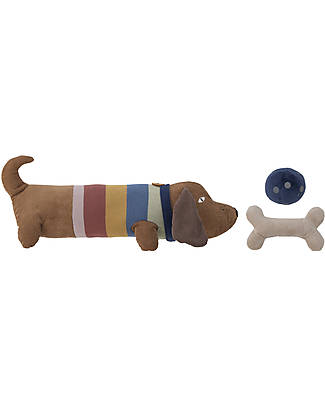 Bloomingville Charlie Soft Toy - Cotton - Bone and ball included! Soft Toys