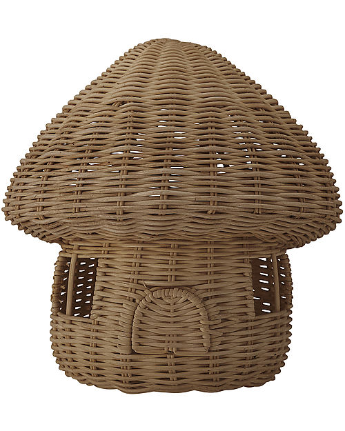 Bloomingville Dodi Dollhouse -  Mushroom - Brown - Rattan Dolls Houses