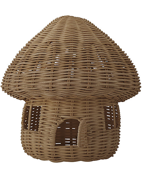 Bloomingville Dodi Dollhouse -  Mushroom - Brown - Rattan Dolls Houses
