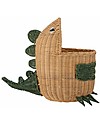 Bloomingville Eddi Storage Basket - Natural - Dinosaur -  Rattan Fiber Wicker Basket