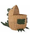 Bloomingville Eddi Storage Basket - Natural - Dinosaur -  Rattan Fiber Wicker Basket