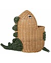 Bloomingville Eddi Storage Basket - Natural - Dinosaur -  Rattan Fiber Wicker Basket