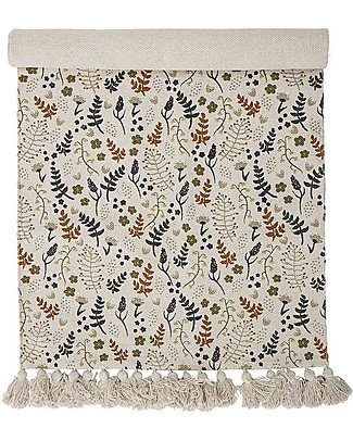 Bloomingville Filipa Rug with Tassels - Flowers - Nature - 100% Cotton Carpets