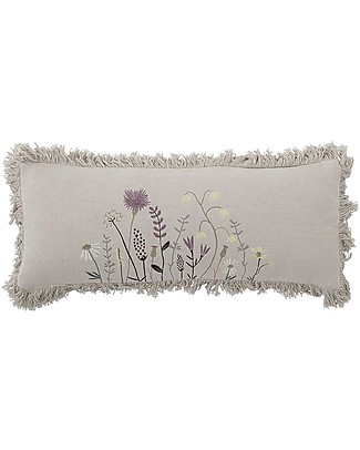 Bloomingville Fiola Cushion - Flowers - Nature - 100% Recycled Cotton - Sfoderable Cushions