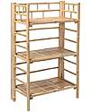 Bloomingville Foldable Bamboo Bookcase, Natural - 66x37x105 cm Montessori Bookcases
