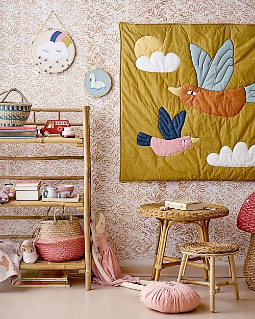 Bloomingville Foldable Bamboo Bookcase, Natural - 66x37x105 cm Montessori Bookcases