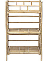 Bloomingville Foldable Bamboo Bookcase, Natural - 66x37x105 cm Montessori Bookcases
