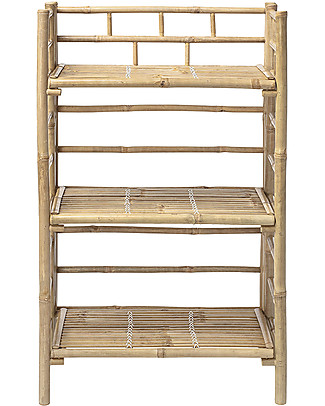 Bloomingville Foldable Bamboo Bookcase, Natural - 66x37x105 cm Montessori Bookcases
