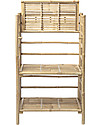 Bloomingville Foldable Bamboo Bookcase, Natural - 66x37x105 cm Montessori Bookcases