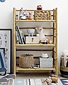 Bloomingville Foldable Bamboo Bookcase, Natural - 66x37x105 cm Montessori Bookcases