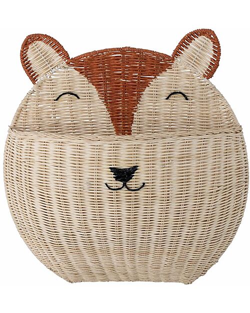 Bloomingville Fox Hanging Storage Basket - Rattan - 44x47x13 cm Wall Storage Organize