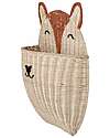 Bloomingville Fox Hanging Storage Basket - Rattan - 44x47x13 cm Wall Storage Organize