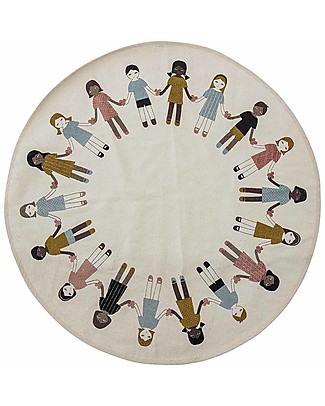 Bloomingville Friends Rug - Nature - Cotton - Diameter 130cm Carpets
