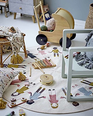 Bloomingville Friends Rug - Nature - Cotton - Diameter 130cm Carpets