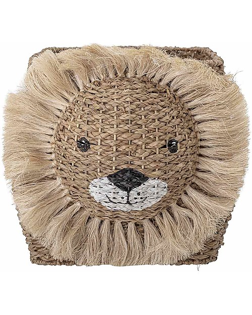 Bloomingville Harrison Storage Basket - Lion - Made of Bankuan Grass Wicker Basket