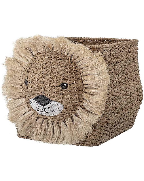 Bloomingville Harrison Storage Basket - Lion - Made of Bankuan Grass Wicker Basket