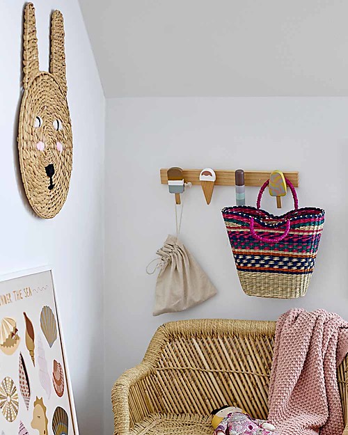 Bloomingville Ice Creams Coat Rack, Multi-color, Beech Hangers