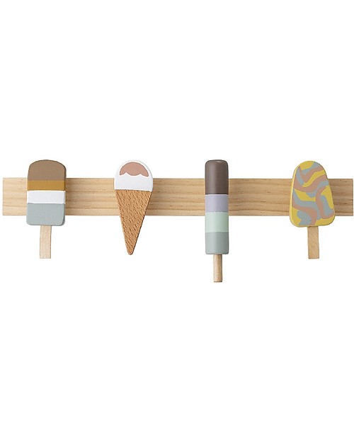 Bloomingville Ice Creams Coat Rack, Multi-color, Beech Hangers