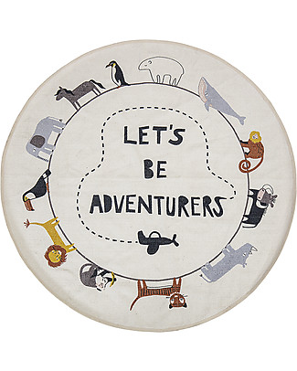 Bloomingville Let's Be Adventurers Rug, Multi-color - 130 cm Carpets