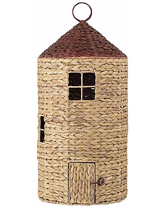 Bloomingville Linas Basket with Lid - House - Water Hyacinth - 70cm High! Storage organisers